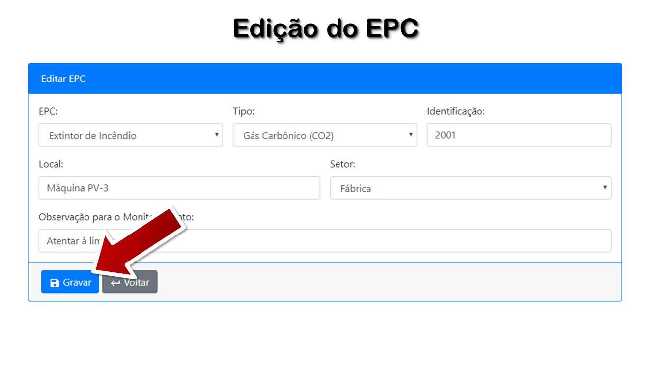 Edição do EPC