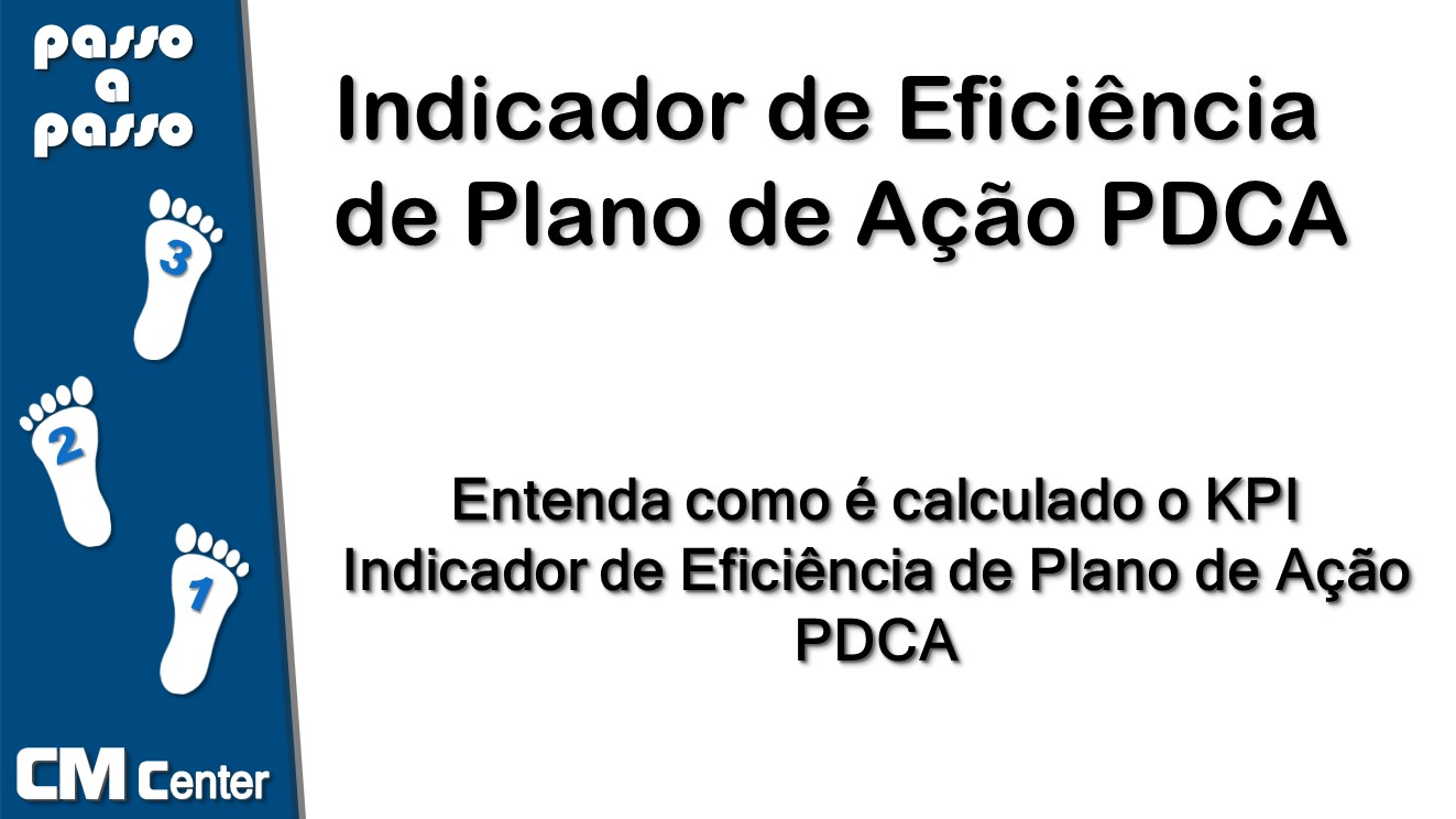 Entenda como é calculado o KPI Indicador de Eficiência de Plano de Ação PDCA