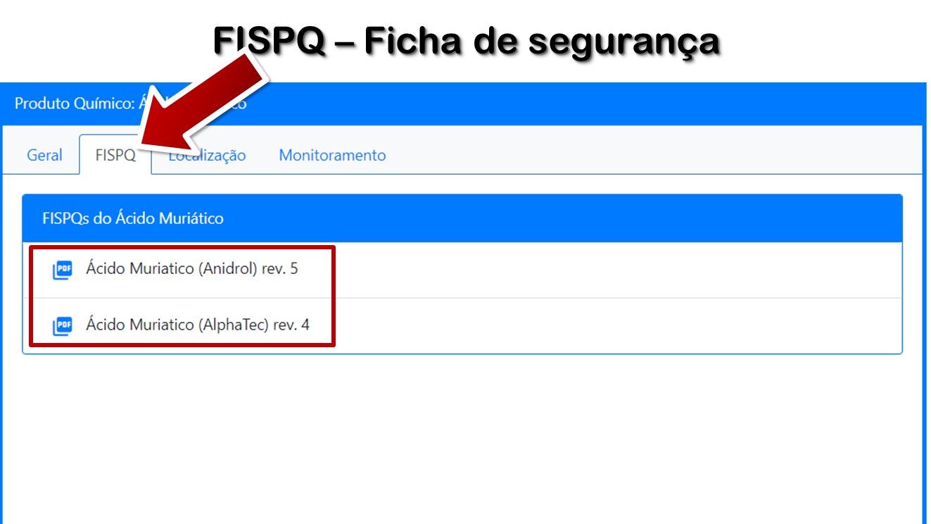FISPQ – Ficha de segurança
