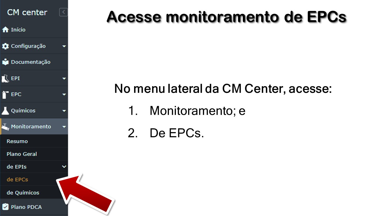 Acesse monitoramento de EPCs